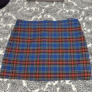 Vintage J. Crew blue plaid skirt